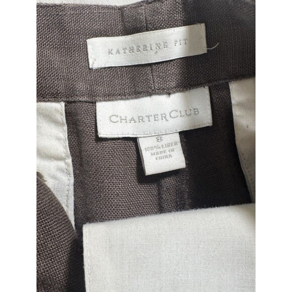 Linen Bermuda Shorts Bundle Womens 8 Summer Vacation Resort Charter Club Brown - Picture 6 of 7